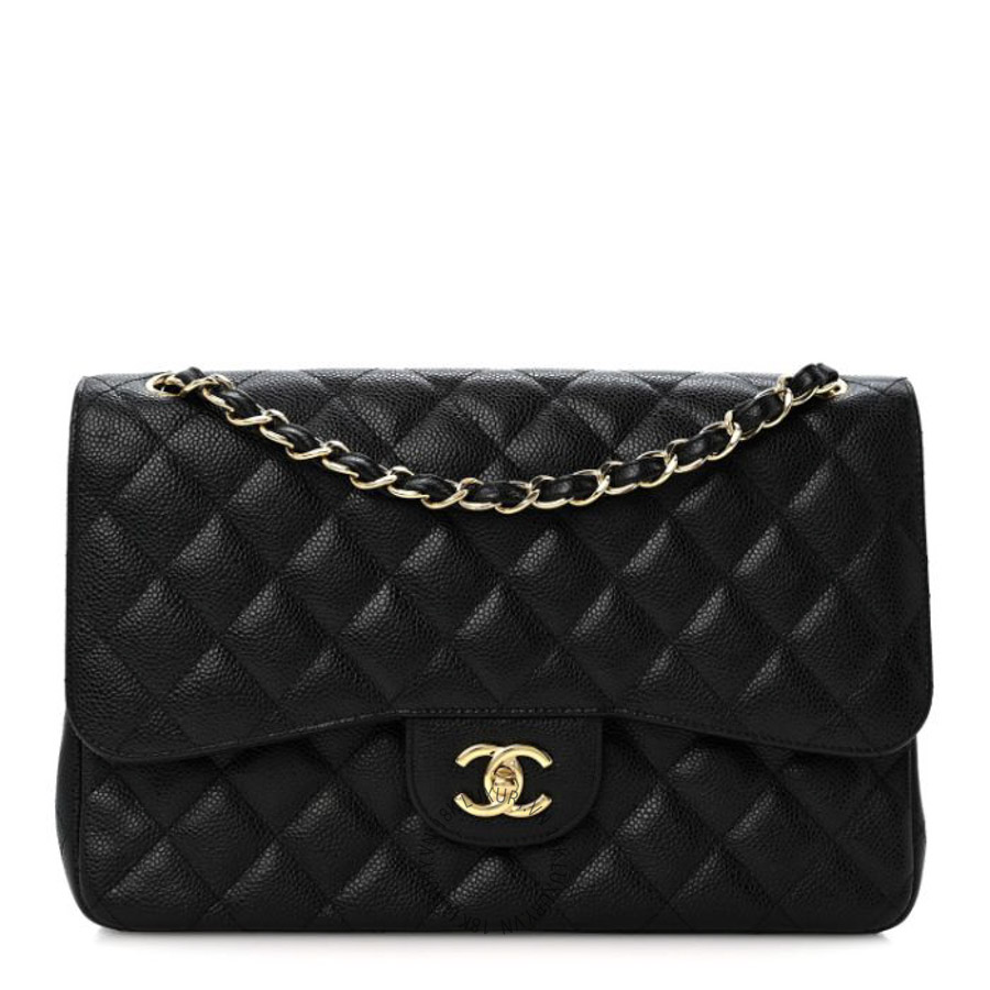 Túi Xách Đeo Chéo Chanel Caviar Quilted Jumbo Double Flap Black CDBC829