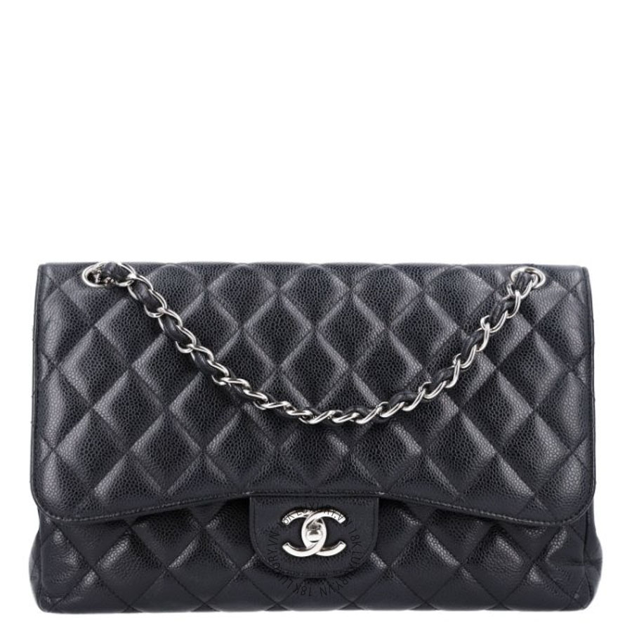 Túi Xách Đeo Chéo Chanel Caviar Quilted Jumbo Double Flap Black CDBC897