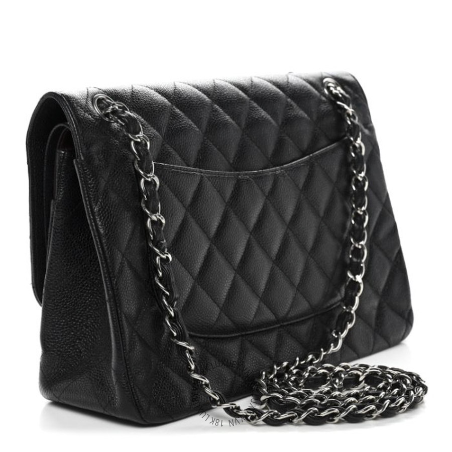 Túi Xách Đeo Chéo Chanel Caviar Quilted Jumbo Double Flap Black CDBC905