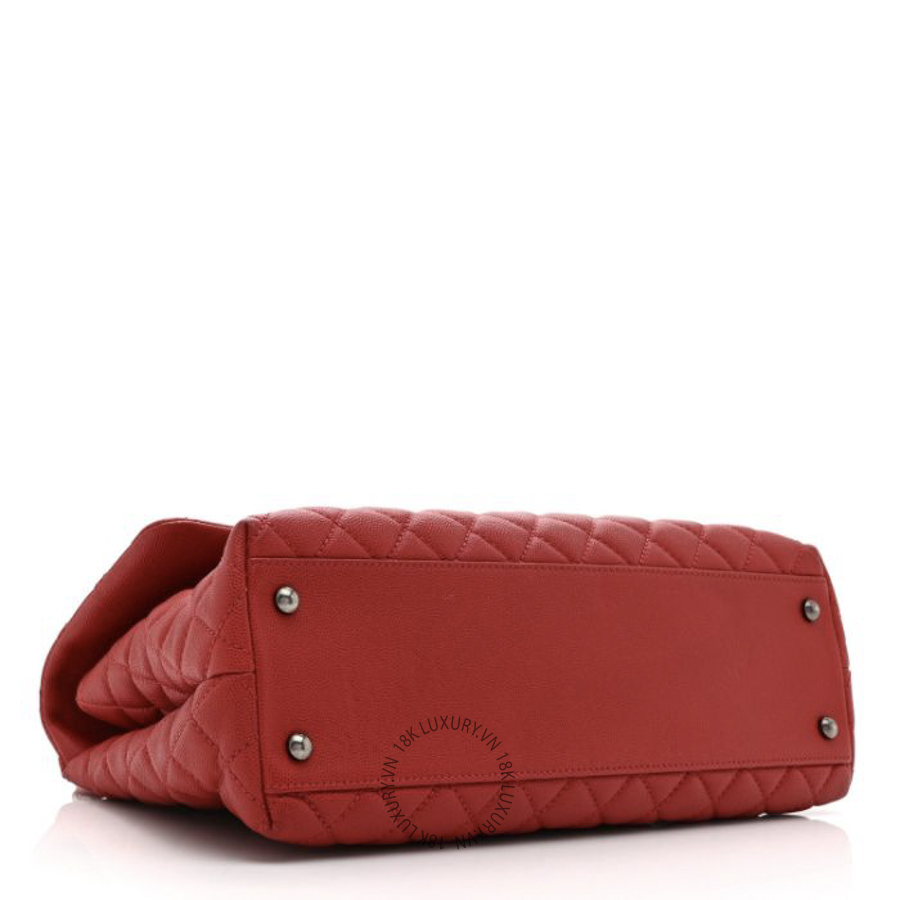 Túi Xách Đeo Chéo Chanel Caviar Quilted Medium Coco Handle Flap Red CDBC059 16 Túi Xách Đeo Chéo Chanel Caviar Quilted Medium Coco Handle Flap Red CDBC059