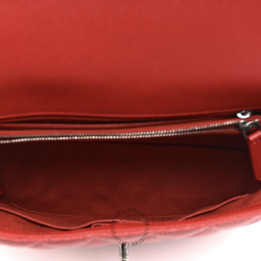 Túi Xách Đeo Chéo Chanel Caviar Quilted Medium Coco Handle Flap Red CDBC059 17 Túi Xách Đeo Chéo Chanel Caviar Quilted Medium Coco Handle Flap Red CDBC059