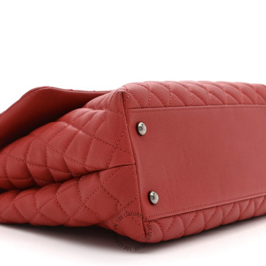 Túi Xách Đeo Chéo Chanel Caviar Quilted Medium Coco Handle Flap Red CDBC059 19 Túi Xách Đeo Chéo Chanel Caviar Quilted Medium Coco Handle Flap Red CDBC059