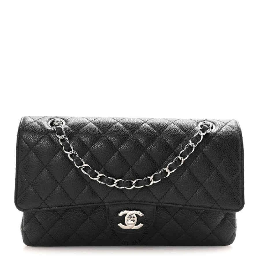 Túi Xách Đeo Chéo Chanel Caviar Quilted Medium Double Flap Black CDBC237