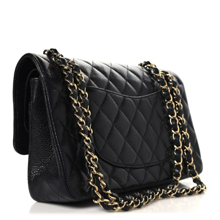 Túi Xách Đeo Chéo Chanel Caviar Quilted Medium Double Flap Black CDBC817