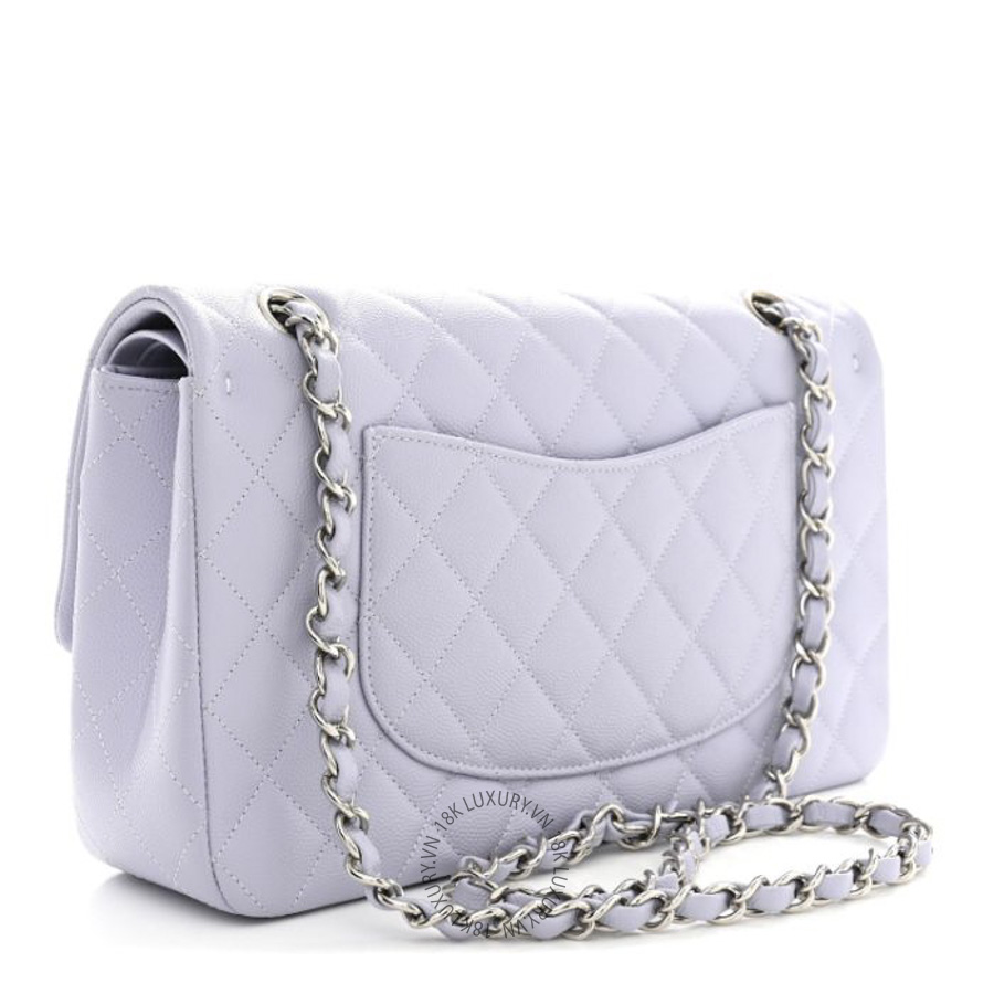 Túi Xách Đeo Chéo Chanel Caviar Quilted Medium Double Flap Light Purple CDBC281