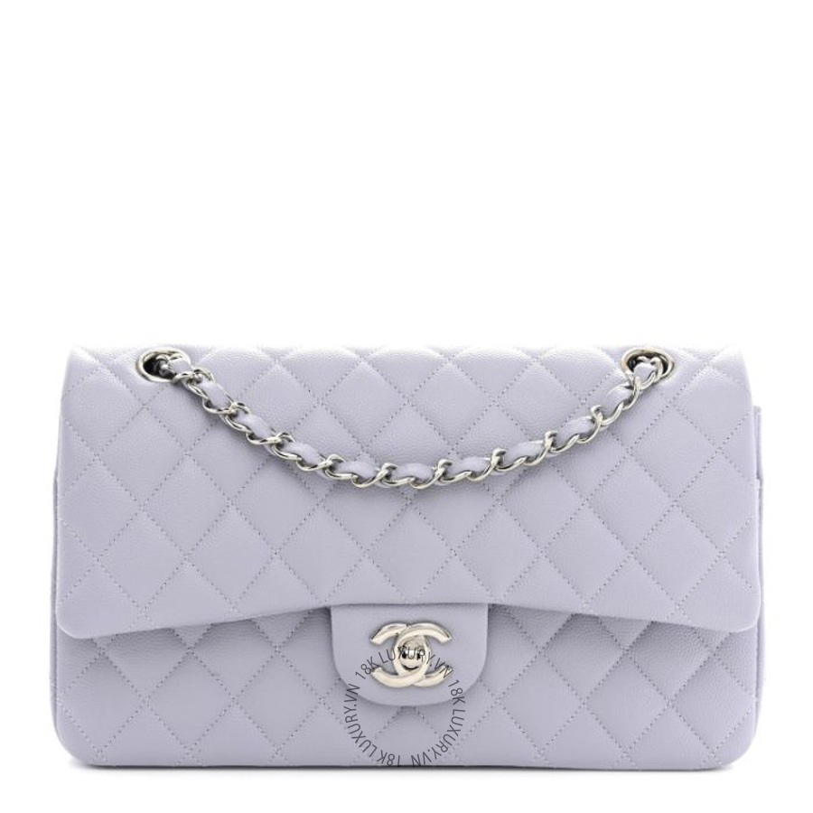 Túi Xách Đeo Chéo Chanel Caviar Quilted Medium Double Flap Light Purple CDBC281