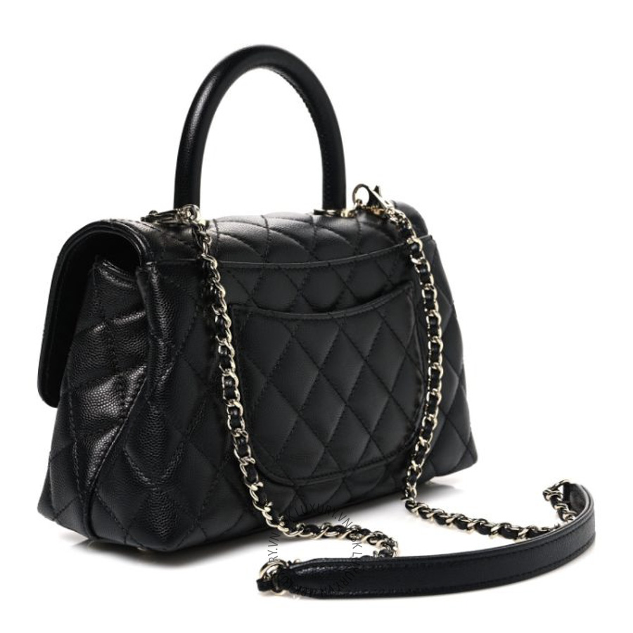 Túi Xách Đeo Chéo Chanel Caviar Quilted Mini Coco Handle Flap Black CDBC024