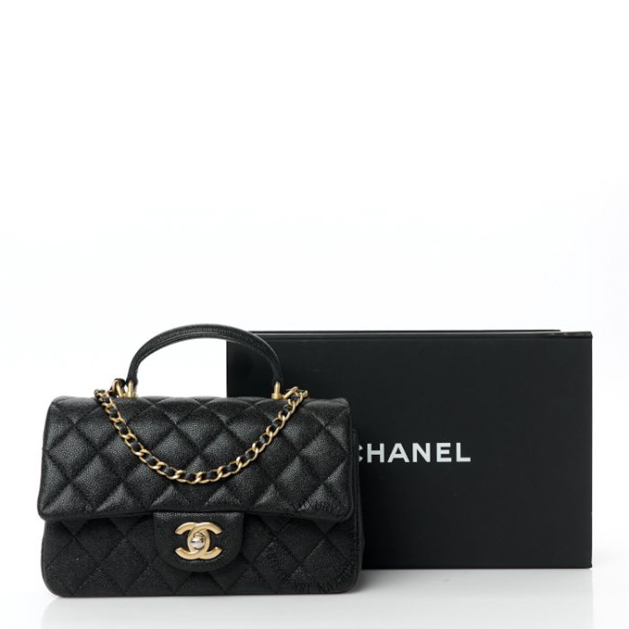 Túi Xách Đeo Chéo Chanel Caviar Quilted Mini Top Handle Rectangular Flap Black CDBC1013 23 Túi Xách Đeo Chéo Chanel Caviar Quilted Mini Top Handle Rectangular Flap Black CDBC1013