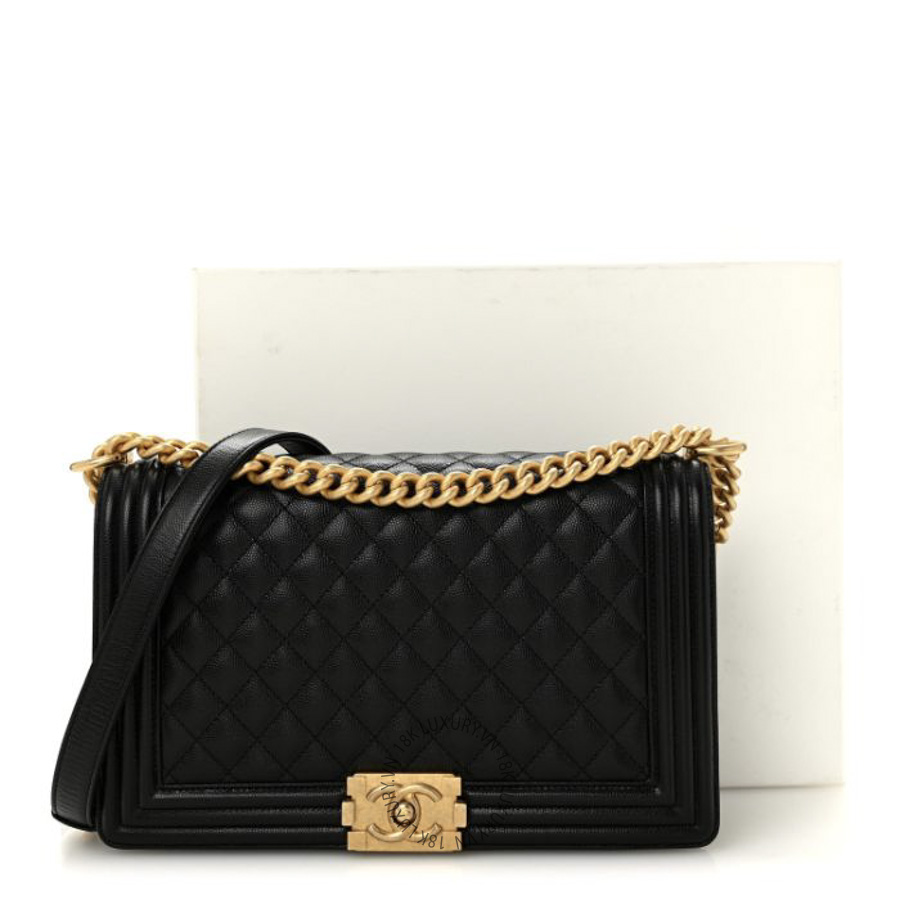 Túi Xách Đeo Chéo Chanel Caviar Quilted New Medium Boy Flap Black CDBC057 23 Túi Xách Đeo Chéo Chanel Caviar Quilted New Medium Boy Flap Black CDBC057