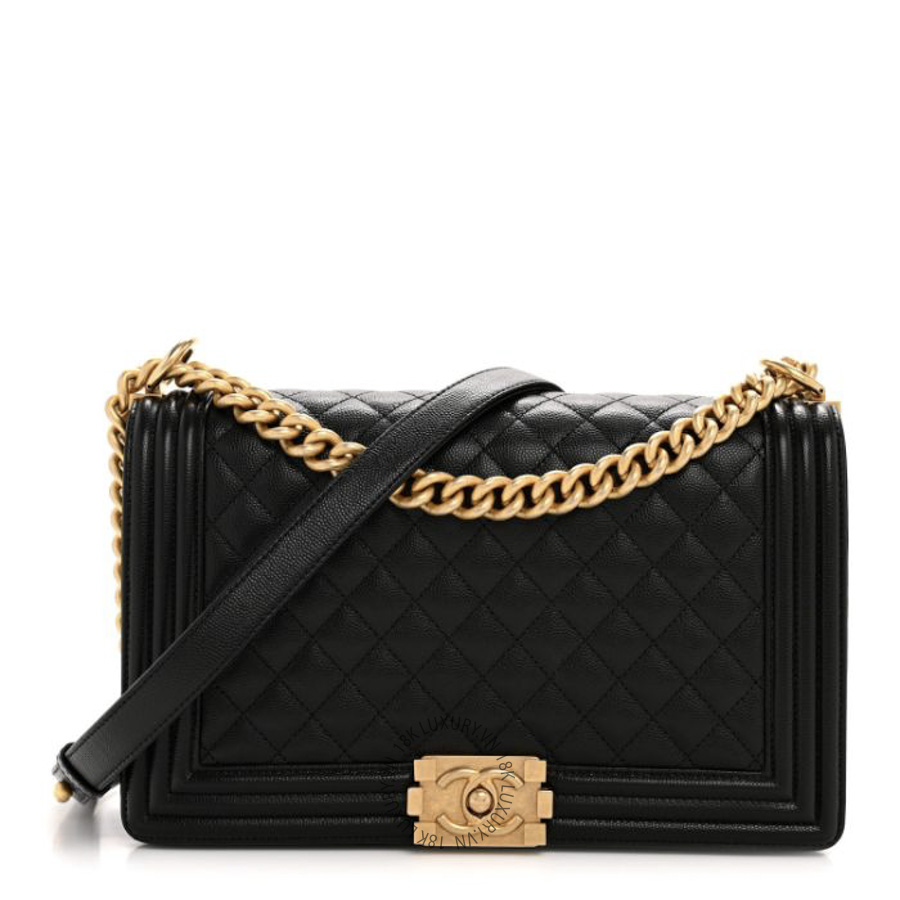 Túi Xách Đeo Chéo Chanel Caviar Quilted New Medium Boy Flap Black CDBC109