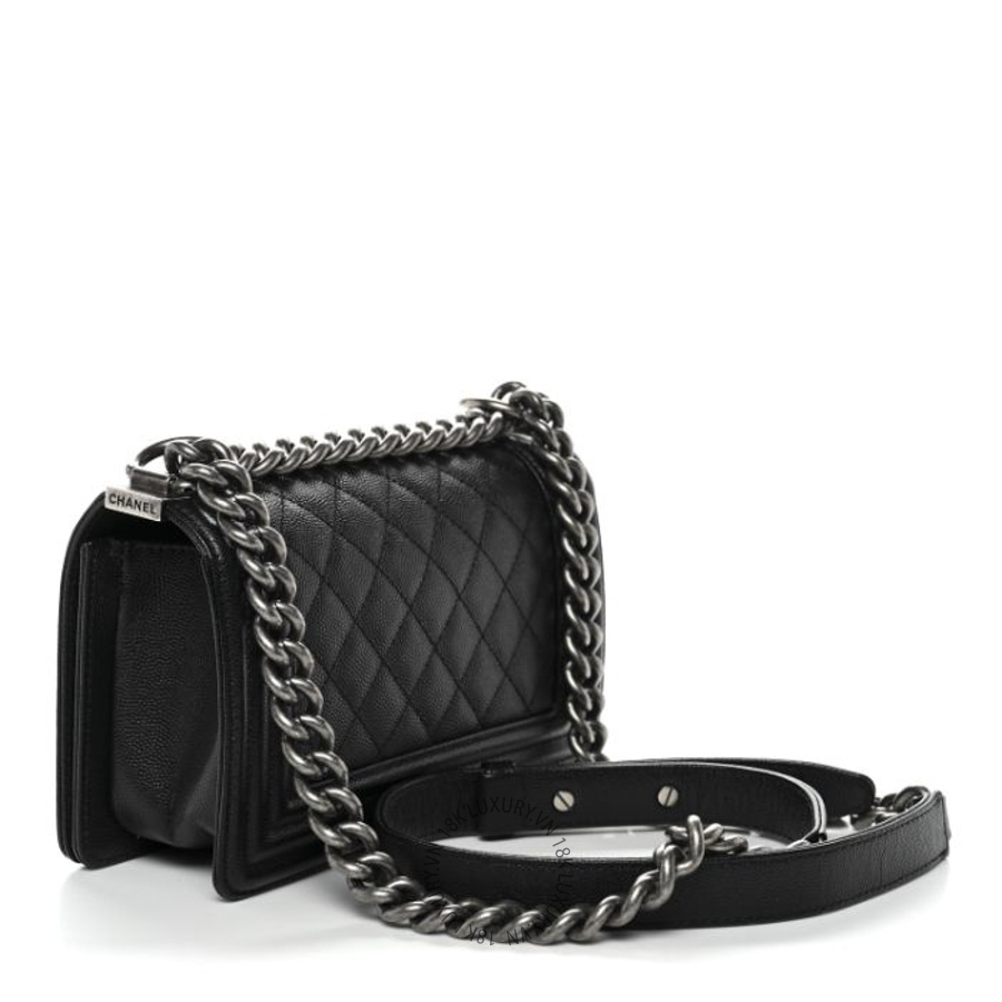 Túi Xách Đeo Chéo Chanel Caviar Quilted Small Boy Flap Black CDBC979
