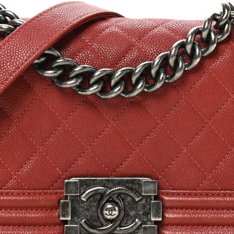Túi Xách Đeo Chéo Chanel Caviar Quilted Small Boy Flap Dark Red CDBC331 18 Túi Xách Đeo Chéo Chanel Caviar Quilted Small Boy Flap Dark Red CDBC331
