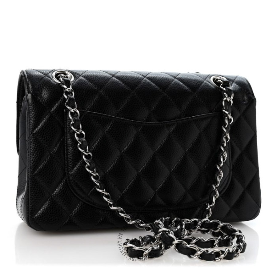 Túi Xách Đeo Chéo Chanel Caviar Quilted Small Double Flap Black CDBC247