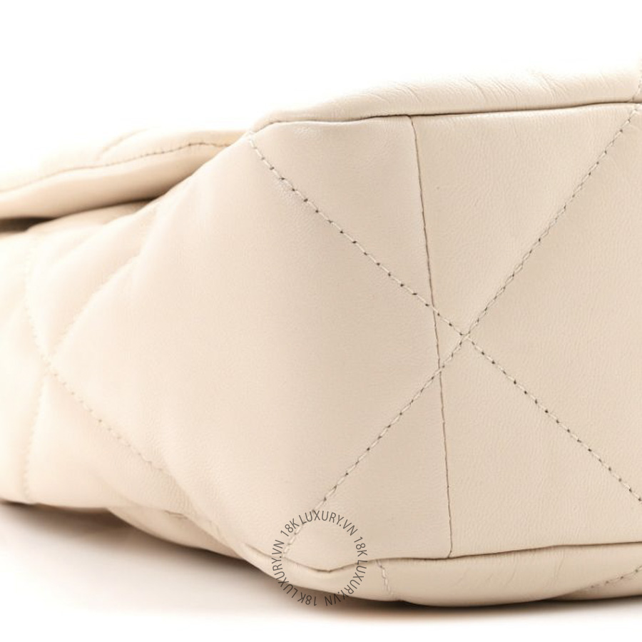 Túi Xách Đeo Chéo Chanel Goatskin Quilted Large Chanel 19 Flap Beige CDBC681 21 Túi Xách Đeo Chéo Chanel Goatskin Quilted Large Chanel 19 Flap Beige CDBC681