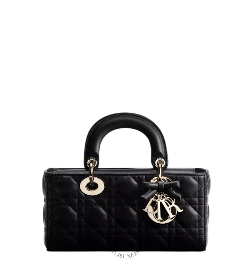 Túi Xách Đeo Chéo Dior Small Lady D-Joy Black Lambskin Bag M0613OUQA_M900 AMXM049