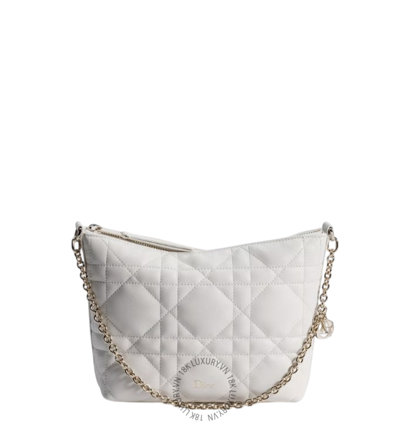 Túi Xách Đeo Chéo Diorling Mini Bag Latte Macrocannage Lambskin S2613OUTG_M030 RMTM026