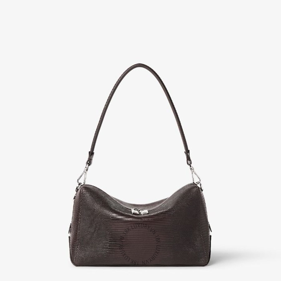Túi Xách Đeo Chéo Fendi Lui Medium Dark brown lizard leather bag 7VA672B08SF1KGC FND260
