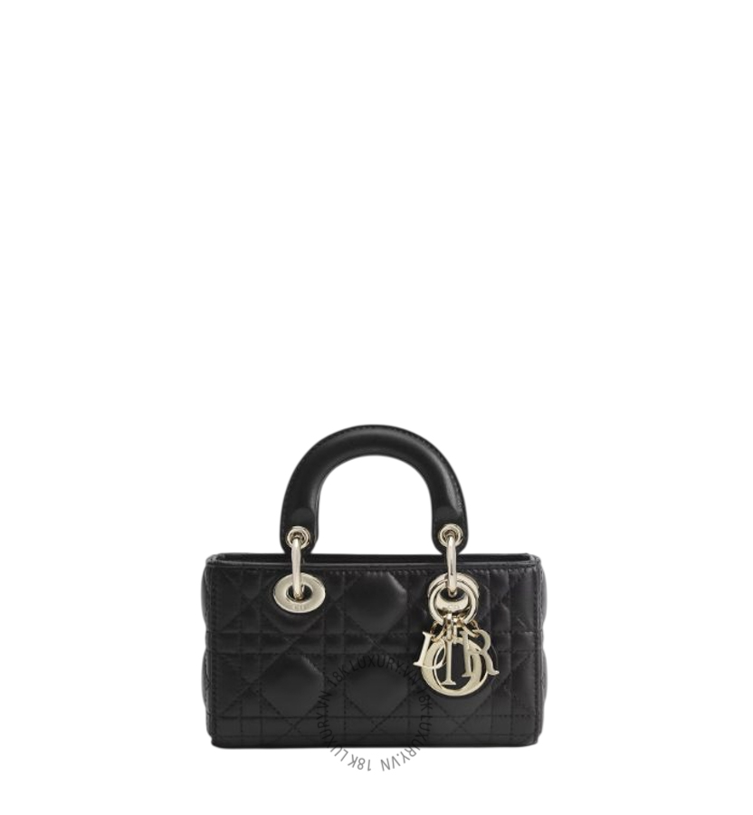 Túi Xách Đeo Chéo Lady D-Joy Micro Bag Black Cannage Lambskin S0910ONGE_M900 RMTM084