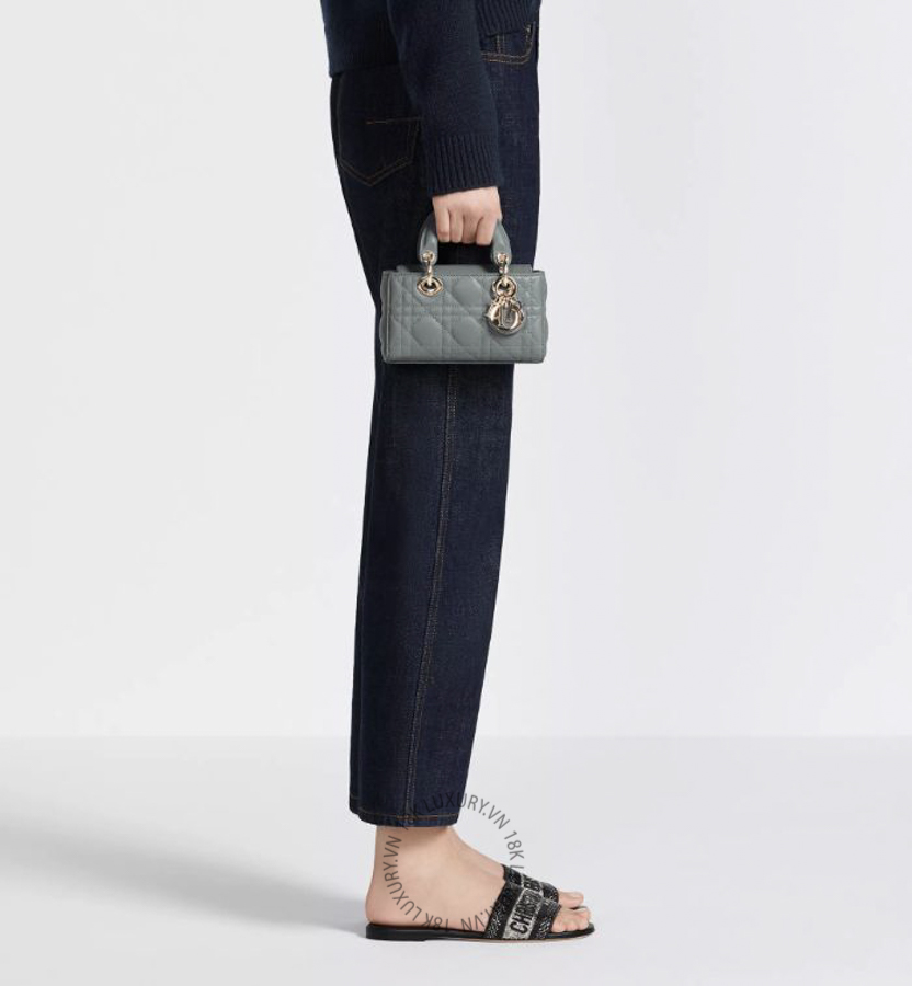 Túi Xách Đeo Chéo Lady D-Joy Micro Bag Cloud Blue Cannage Lambskin S0910ONGE_M81B RMTM102