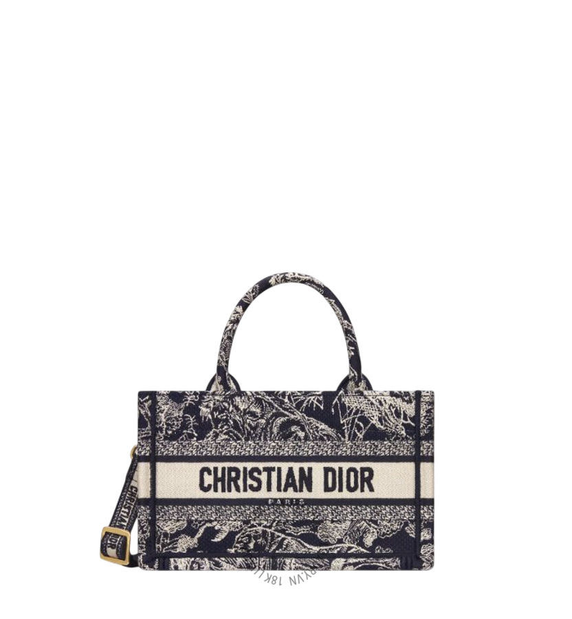 Túi Xách Đeo Chéo Mini Dior Book Tote Blue Toile de Jouy Reverse Embroidery S5573CRGO_M928 RMTM122