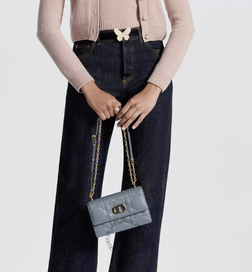 Túi Xách Đeo Chéo Miss Caro Mini Bag Cloud Blue Macrocannage Lambskin S5169UDAX_M81B RMTM141