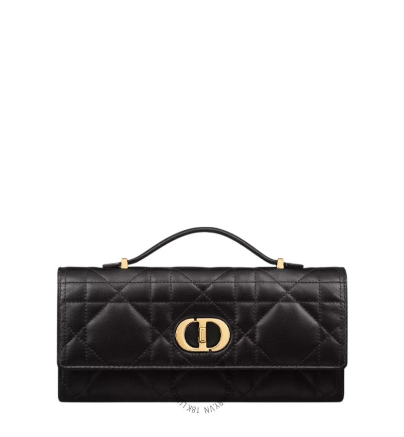 Túi Xách Đeo Chéo Miss Caro Top Handle Pouch Black Macrocannage Lambskin S5221UHAG_M900 RMTM147