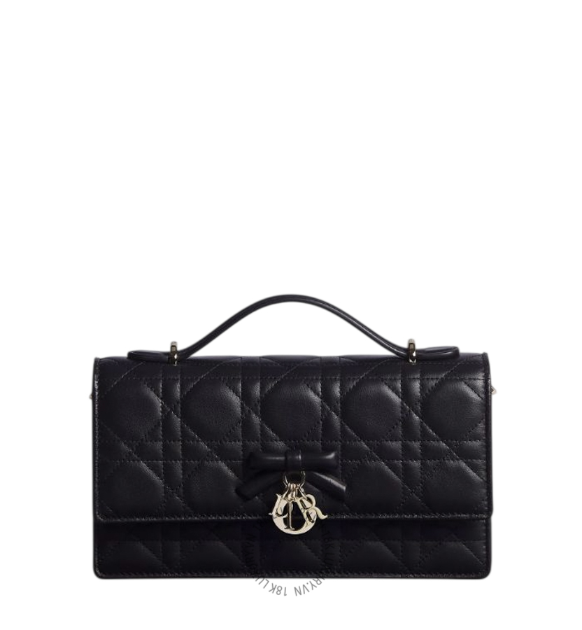 Túi Xách Đeo Chéo My Dior Mini Bag Black Cannage Lambskin S0984OUQA_M900 RMTM007