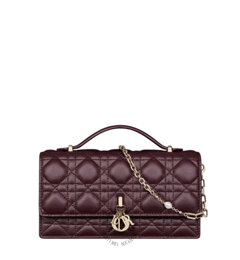 Túi Xách Đeo Chéo My Dior Mini Bag Deep Amaranth Cannage Lambskin S0980ONMJ_M42R RMTM128