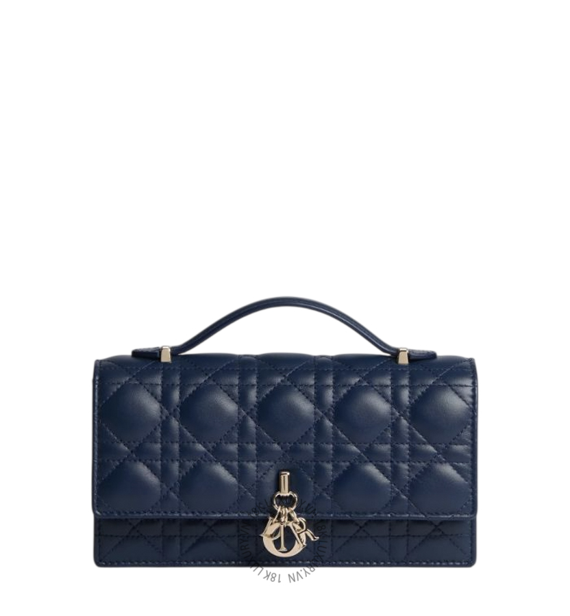 Túi Xách Đeo Chéo My Dior Mini Bag Deep Ocean Blue Cannage Lambskin S0980ONMJ_M24Z RMTM129