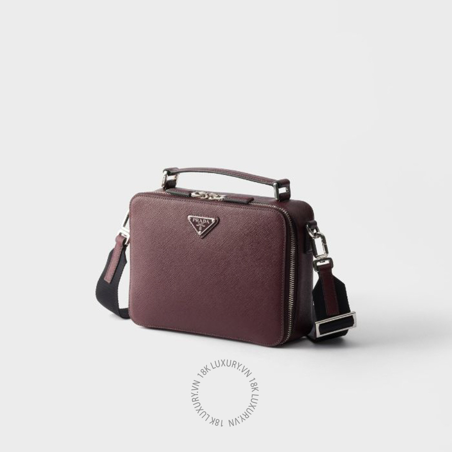 Túi xách đeo chéo Prada Brique medium Saffiano leather 2VH069_9Z2_F0007_V_YMI NTPR297