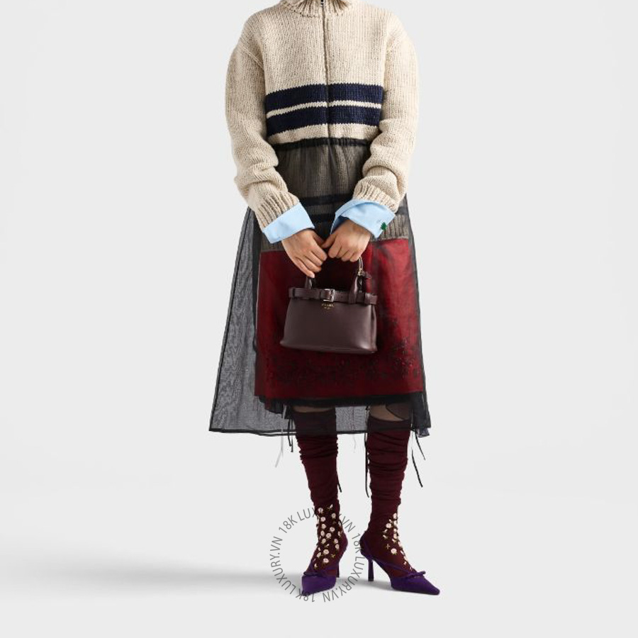 Túi xách đeo chéo Prada Buckle small leather bag with belt 1BA502_2CY9_F04LB_V_OBO NTPR008
