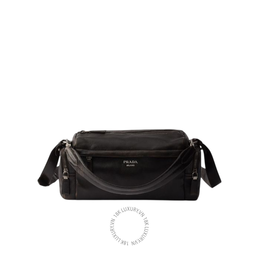 Túi xách đeo chéo Prada Distressed nappa leather shoulder 2VH217_2C75_F0003_V_OOO NTPR332