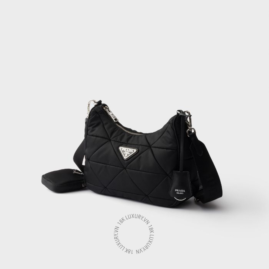Túi xách đeo chéo Prada Quilted Re-Nylon shoulder bag 1BC151_RDJN_F0002_V_D9T NTPR139