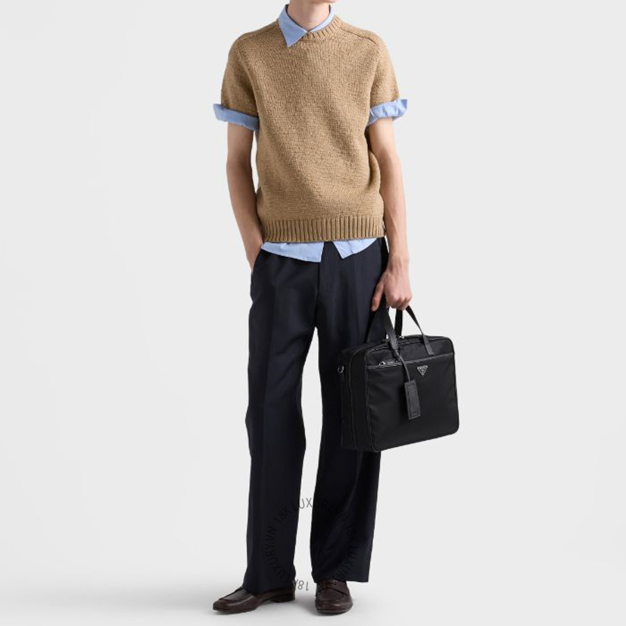 Túi xách đeo chéo Prada Re-Nylon and Saffiano leather work 2VE029_2DMH_F0002_V_OOO NTPR301
