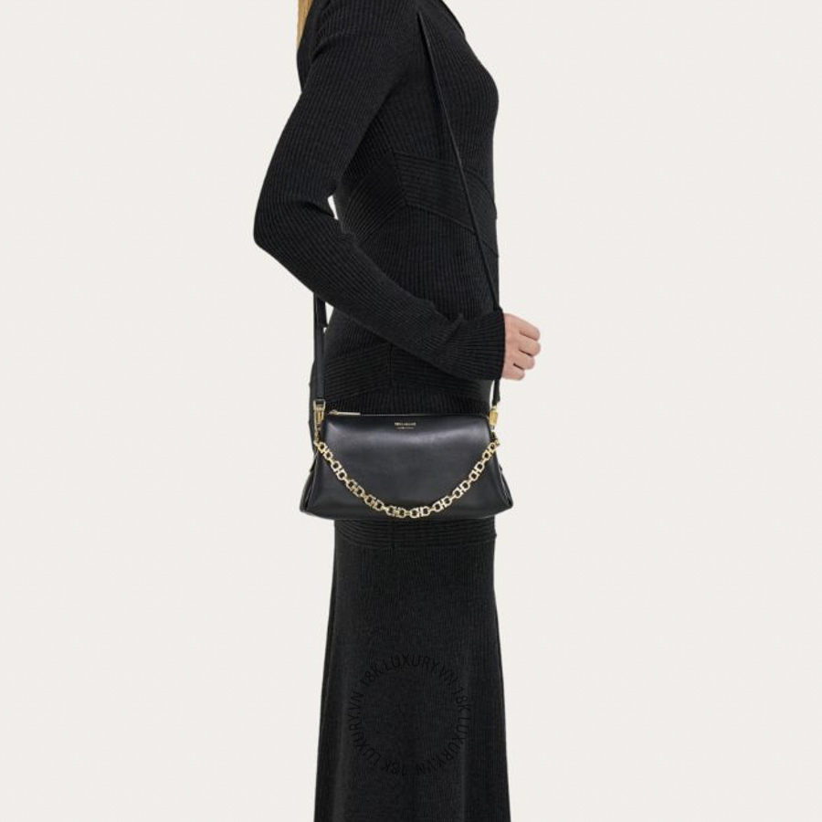 Túi Xách Đeo Chéo Salvatore Ferragamo Gancini chain mini bag black 221076790049 MTRK032