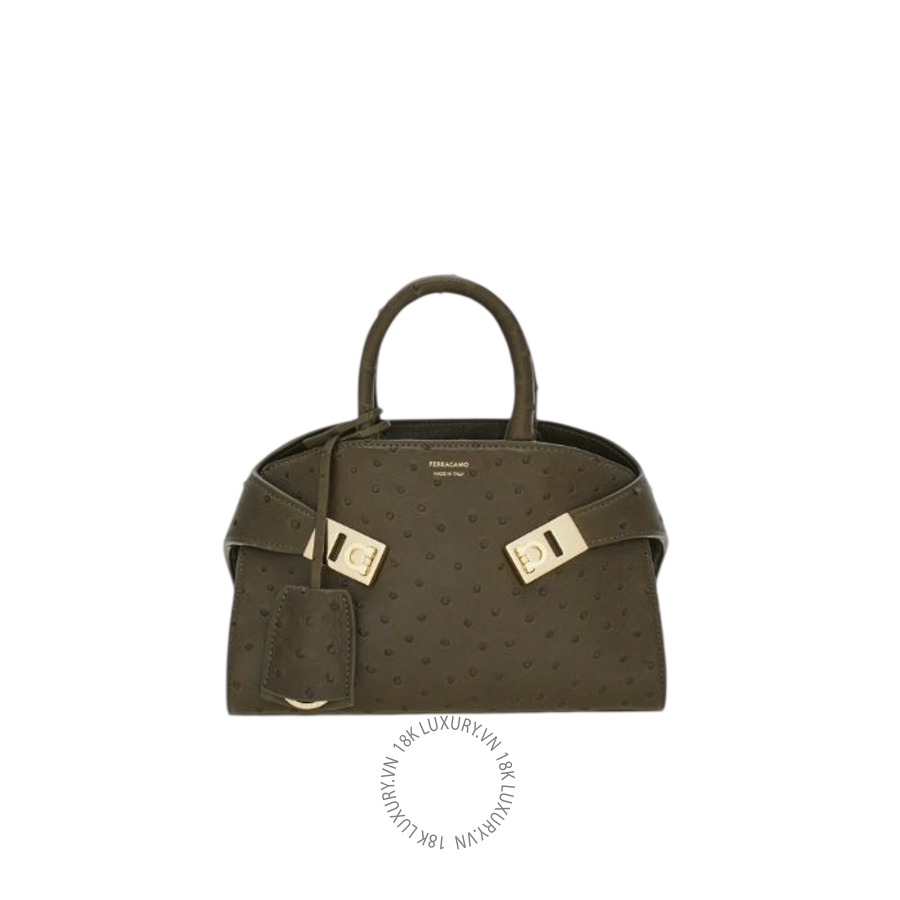 Túi Xách Đeo Chéo Salvatore Ferragamo Hug handbag (S) Olive green 219610796785 MTRK257