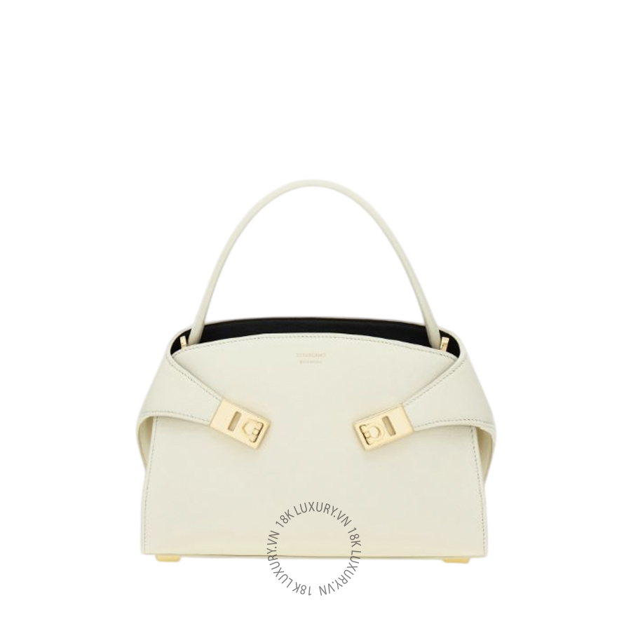 Túi Xách Đeo Chéo Salvatore Ferragamo Hug soft bicolor handbag (XS) Mascarpone 21A711798500 MTRK118