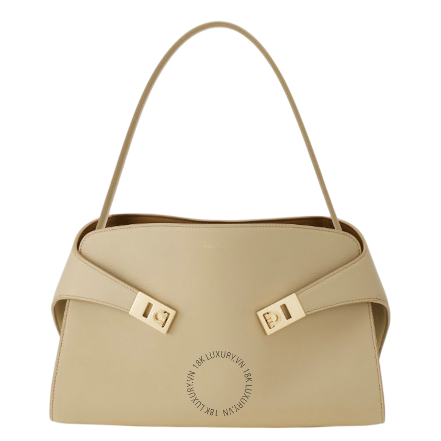 Túi Xách Đeo Chéo Salvatore Ferragamo Hug Soft bicolor shoulder bag (M) stone/burnt ocher 219816780594 MTRK168