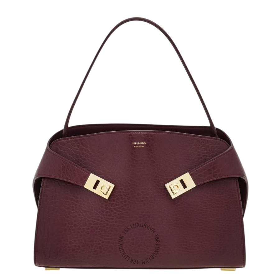 Túi Xách Đeo Chéo Salvatore Ferragamo Hug Soft shoulder bag (M) plum 219816788916 MTRK176