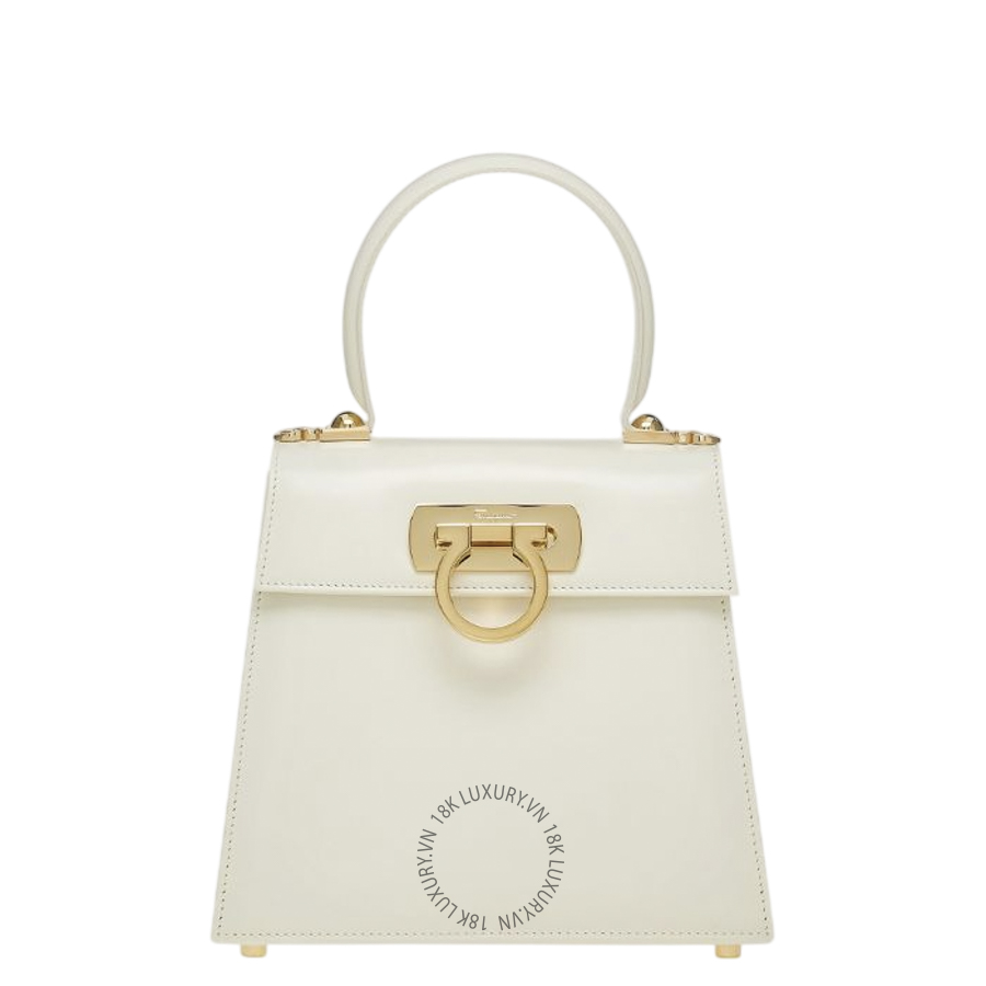 Túi Xách Đeo Chéo Salvatore Ferragamo Iconic Top Handle (S) Mascarpone 212193749023 MTRK140