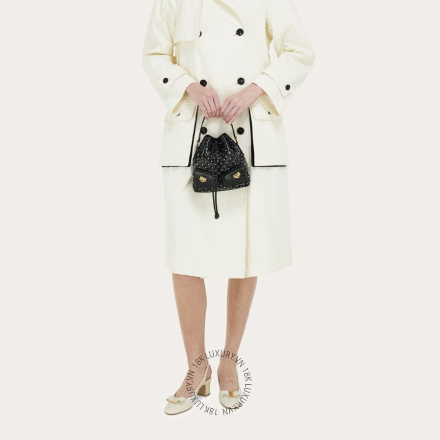 Túi Xách Đeo Chéo Salvatore Ferragamo Multipocket bucket bag black 221179796632 MTRK028