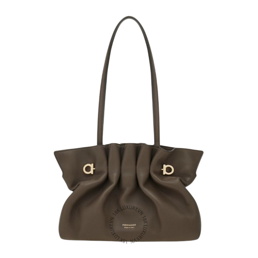 Túi Xách Đeo Chéo Salvatore Ferragamo Soft-bag (S) Cement 219959783855 MTRK095