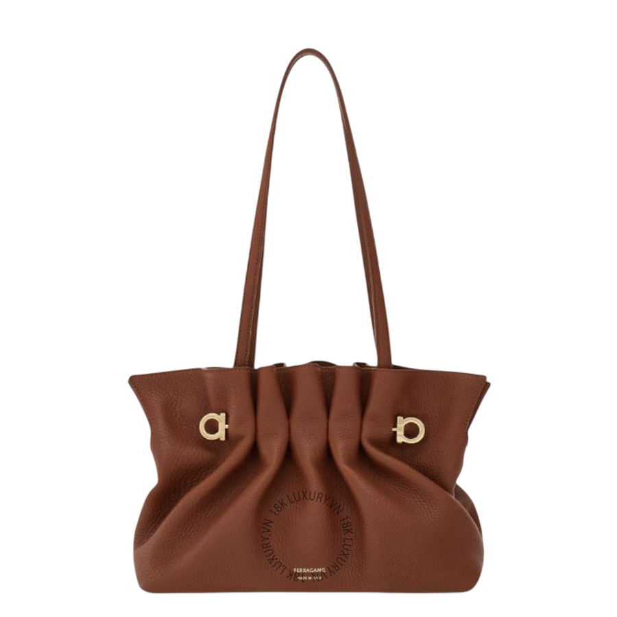Túi Xách Đeo Chéo Salvatore Ferragamo Soft-bag (S) Cognac 219959795485 MTRK104