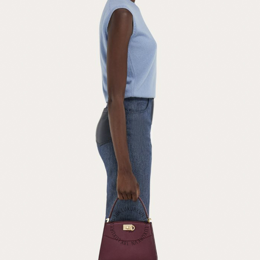 Túi Xách Đeo Chéo Salvatore Ferragamo Studio Box bag (XS) plum 21A210789530 MTRK089