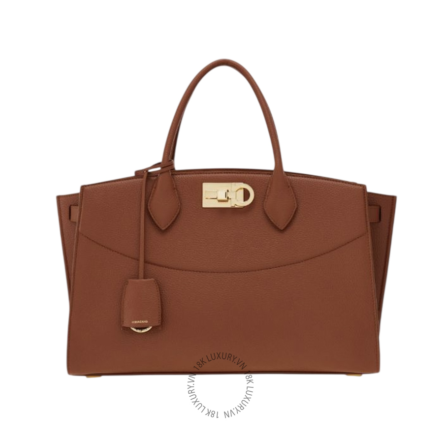 Túi Xách Đeo Chéo Salvatore Ferragamo Studio Soft bag cognac (L) 21A110785997 MTRK203