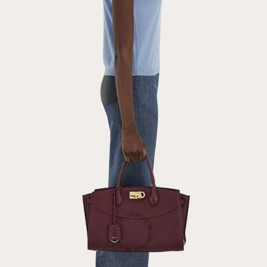 Túi Xách Đeo Chéo Salvatore Ferragamo Studio Soft bag (L) plum 21A110789527 MTRK205