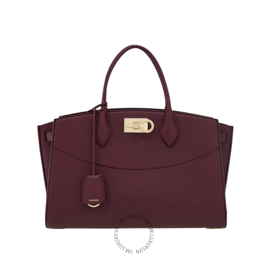 Túi Xách Đeo Chéo Salvatore Ferragamo Studio Soft bag (L) plum 21A110789527 MTRK205