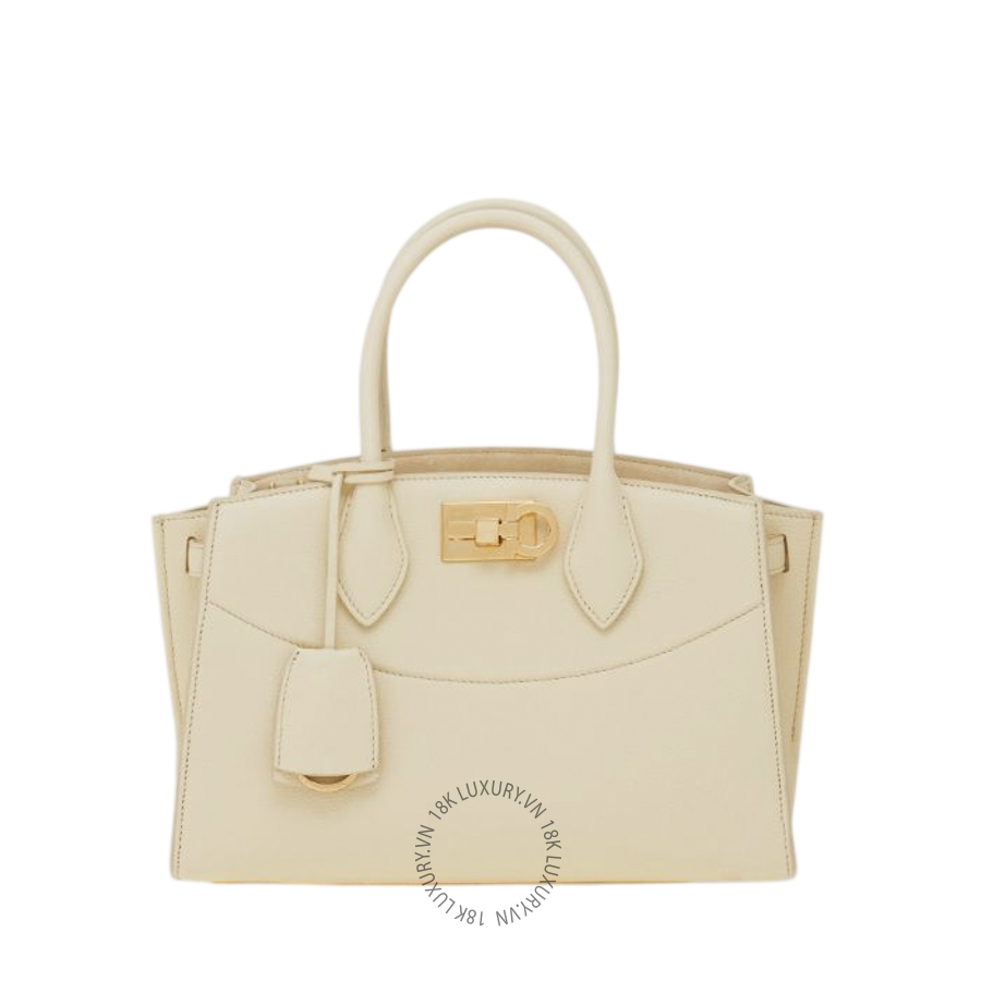 Túi Xách Đeo Chéo Salvatore Ferragamo Studio Soft bag (M) Mascarpone 21A112786170 MTRK143