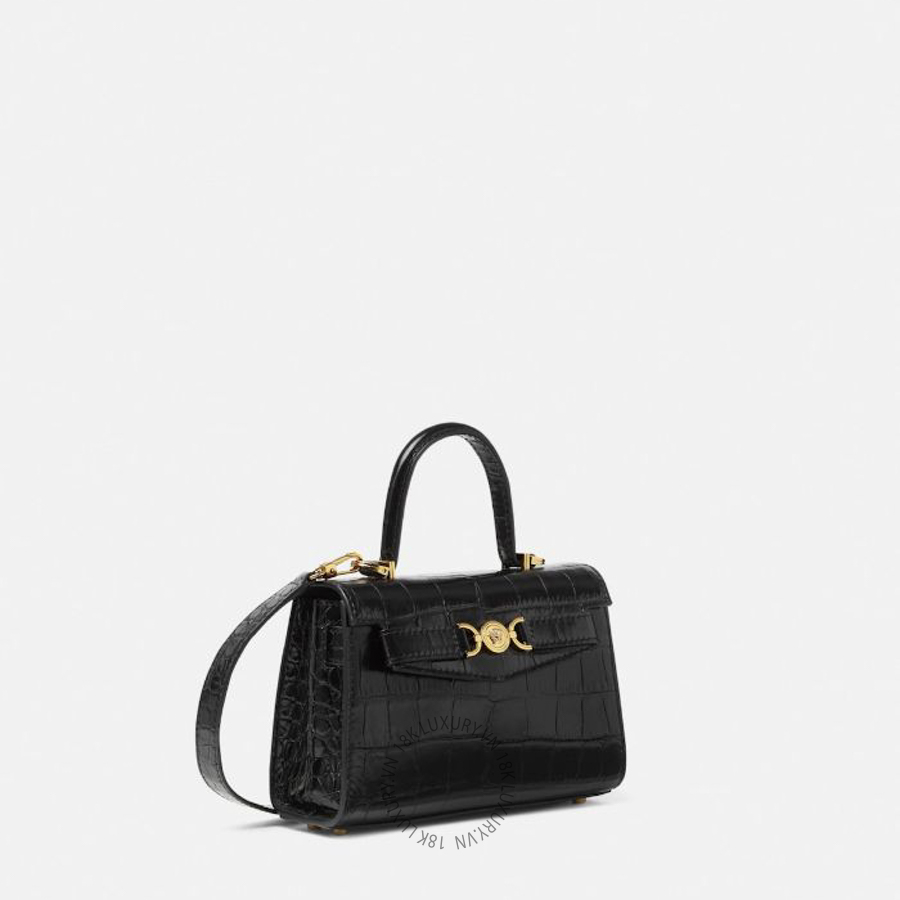 Túi Xách Đeo Chéo Versace Medusa '95 Small Croc-Effect Top-Handle 1013824-1A08724_DTU_UNICA_1B00V VSC138
