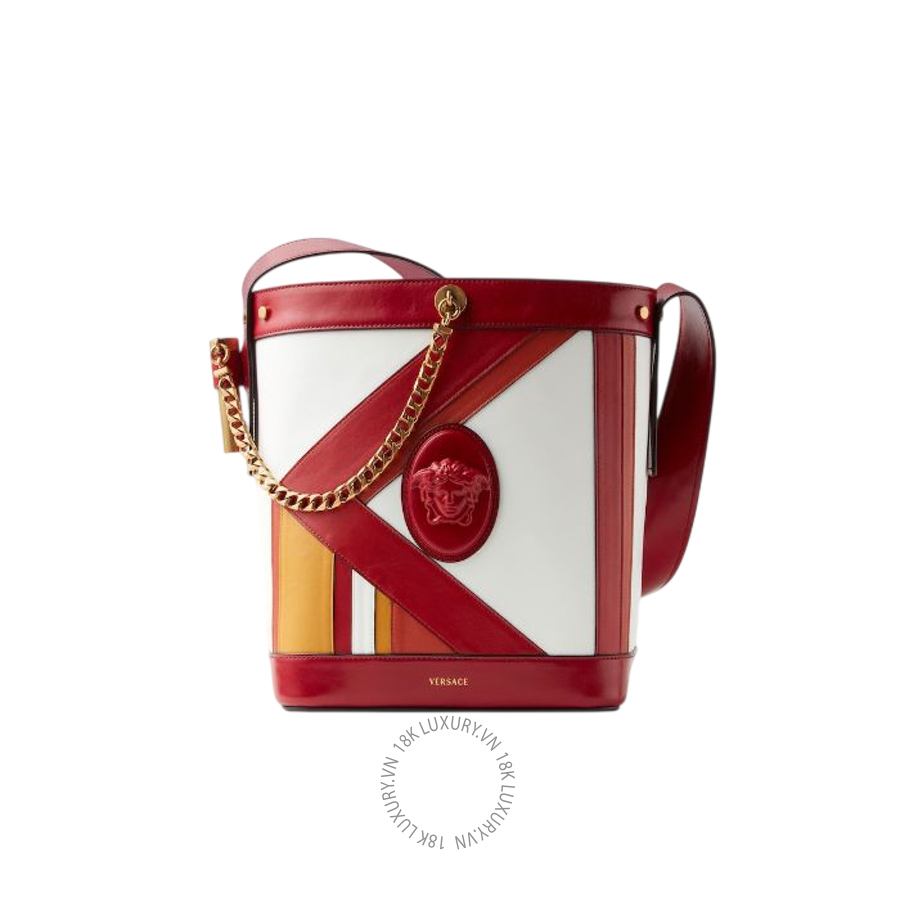 Túi Xách Đeo Chéo Versace Pivot Small Leather Patchwork Bucket Bag 1023460-1A19402_DTU_UNICA_6XA0J VSC006